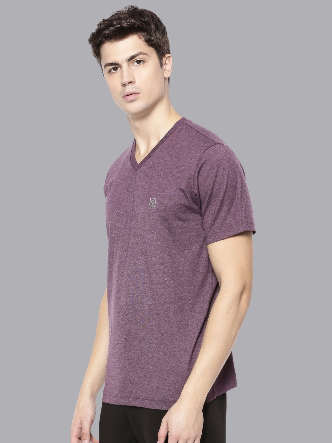 FASO Men’s Soft Cotton V-Neck T-Shirt