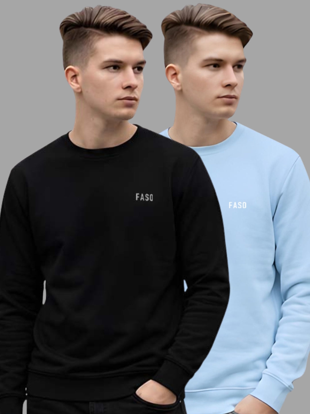 Faso Men’s Full Sleeve T-Shirt (Pack of 2)