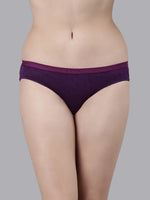 Faso Women's Cotton Outer Elastic Bikini (Pack of 3)