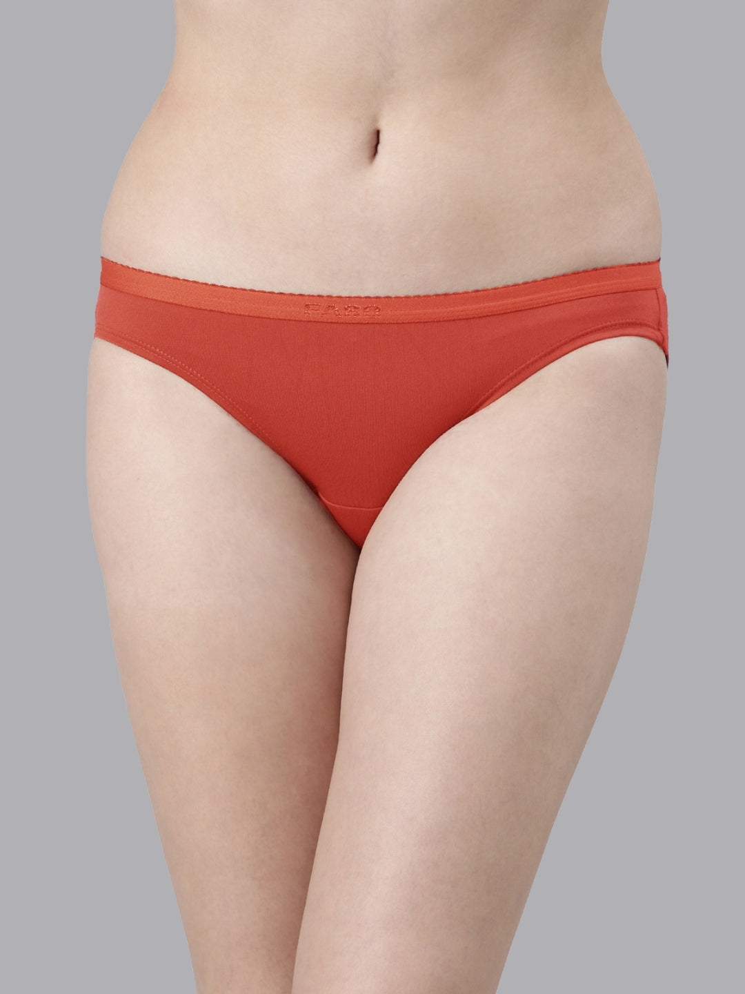 Faso Women's Cotton Outer Elastic Bikini (Pack of 3)