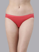 Faso Women's Cotton Outer Elastic Bikini (Pack of 3)