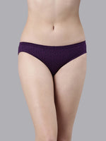 Faso Women's Cotton Inner Elastic Bikini (Pack of 3)