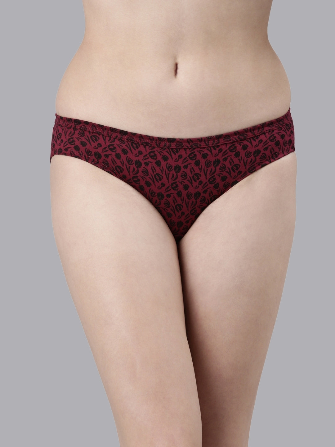 Faso Women's Cotton Inner Elastic Bikini (Pack of 3)