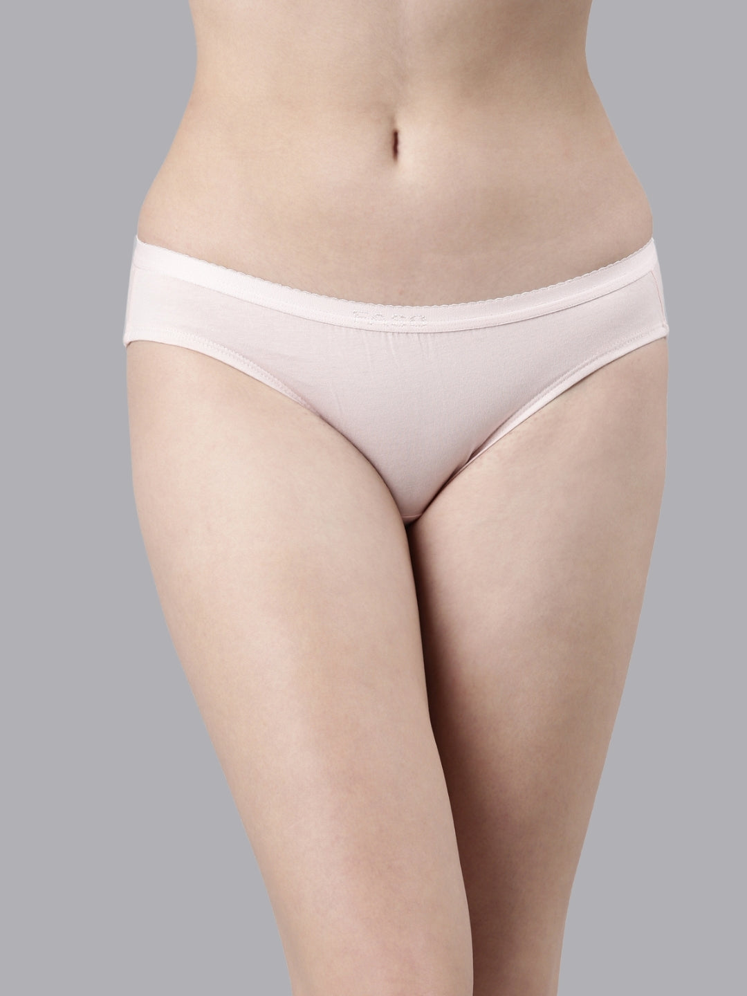 Faso Women's Cotton Outer Elastic Bikini (Pack of 3)