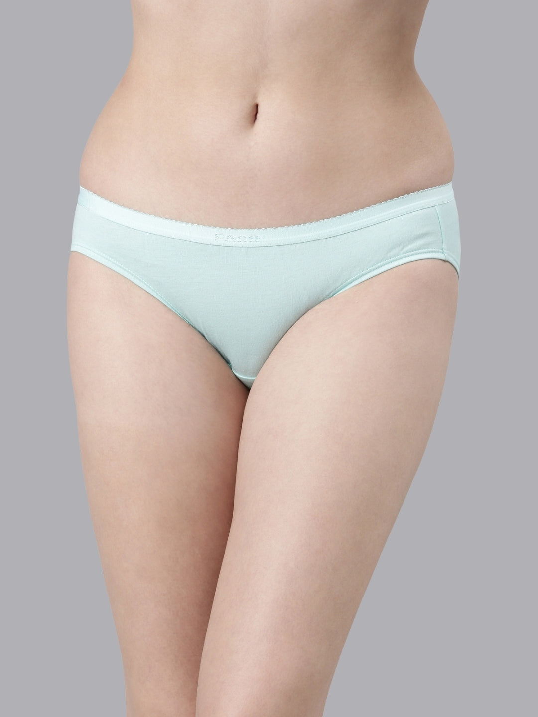 Faso Women's Cotton Outer Elastic Bikini (Pack of 3)