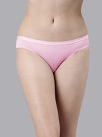 Faso Women's Cotton Outer Elastic Bikini (Pack of 3)