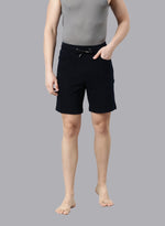 FASO Men’s Cotton Track Shorts with Denim Pocket