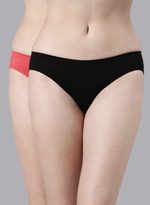 Faso Women's Cotton Inner Elastic Bikini (Pack of 2)