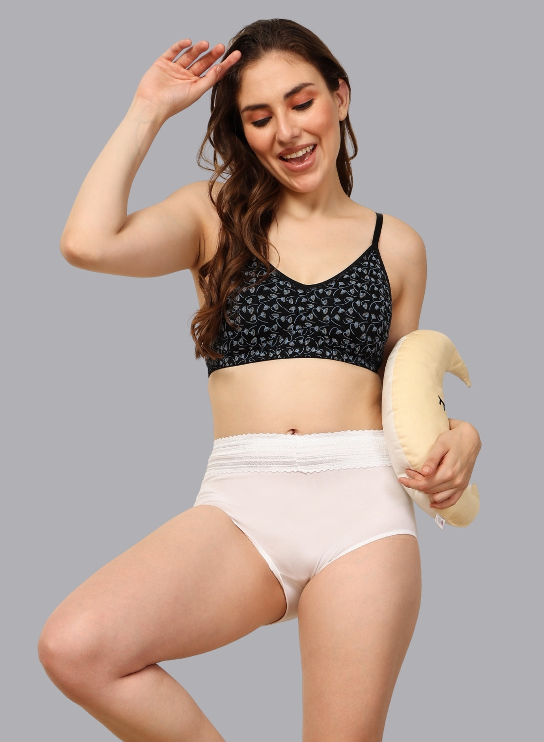 Faso Women's Cotton Printed Bra