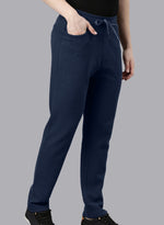 FASO Men’s Cotton Track Pants with Denim Pocket