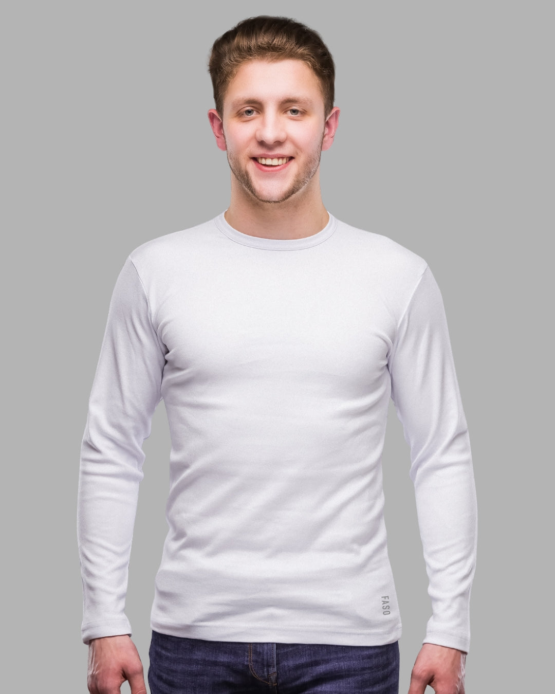 FASO Men’s Full Sleeve Cotton T-shirt Pack of 2