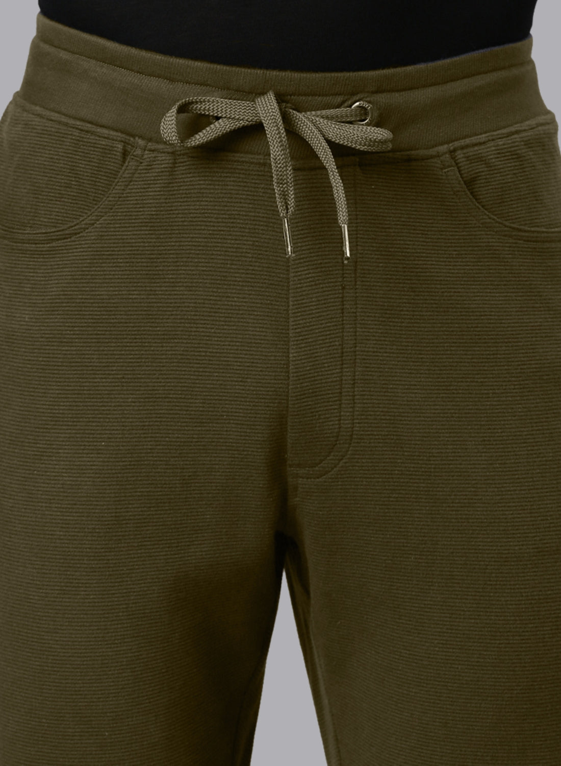 FASO Men’s Cotton Track Pants with Denim Pocket