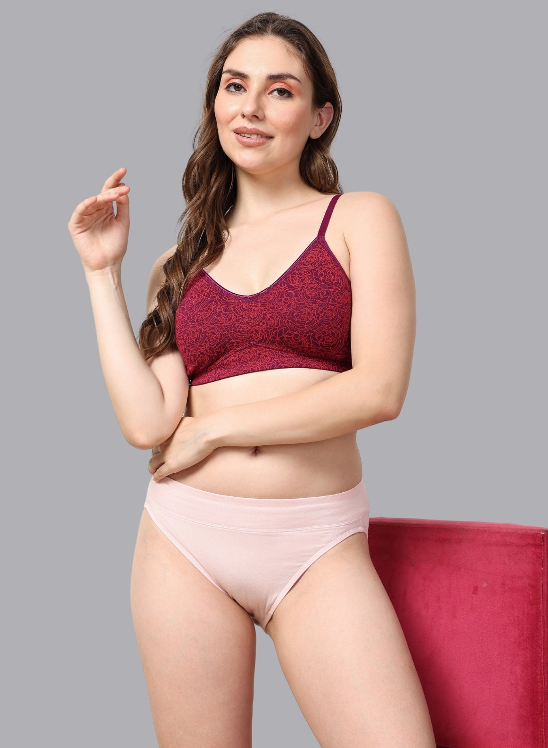 Faso Women's Cotton Printed Bra