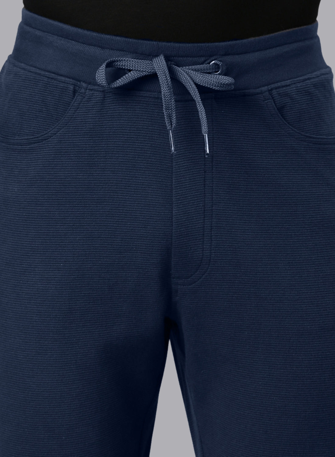 FASO Men’s Cotton Track Pants with Denim Pocket