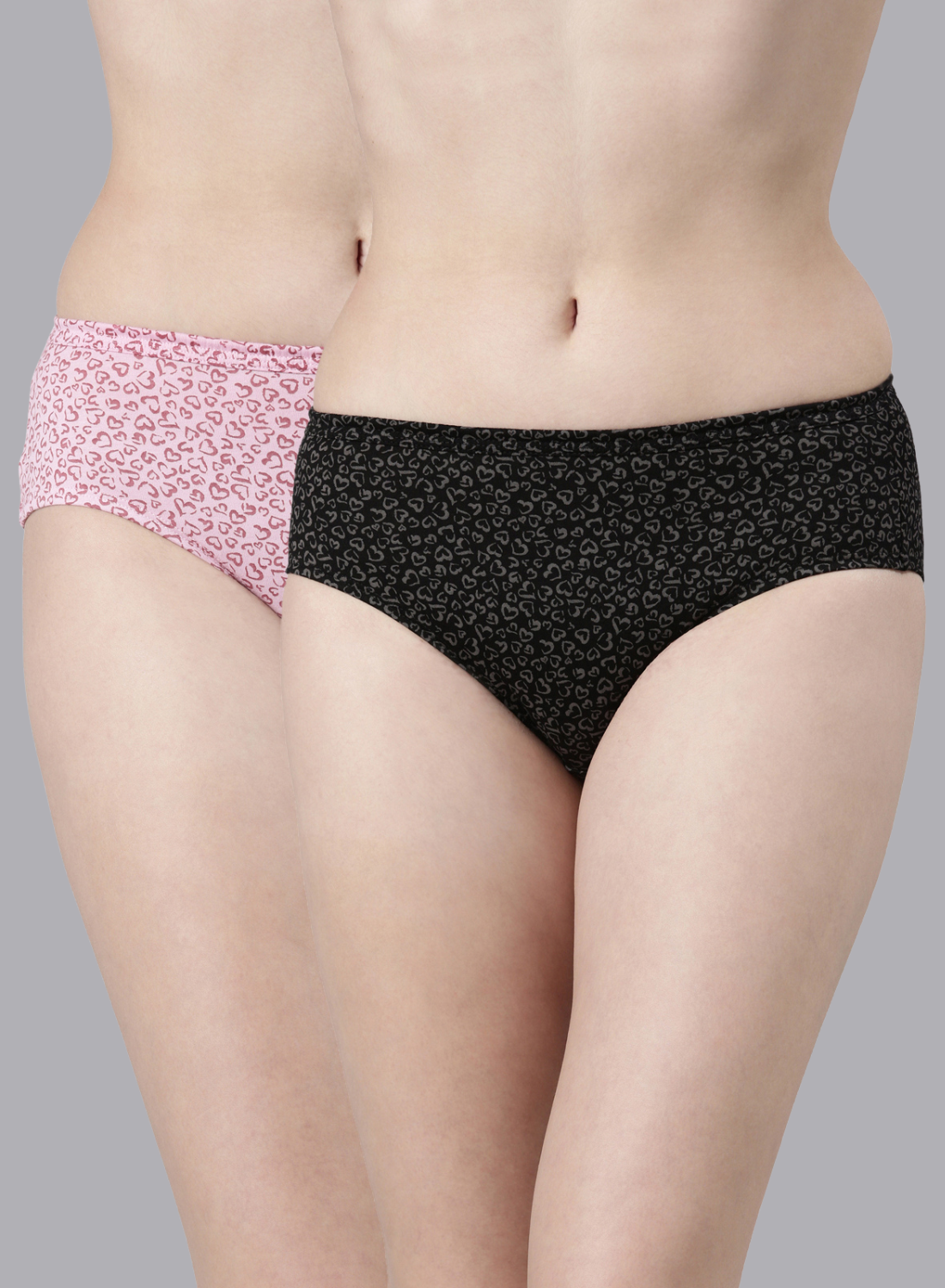 Faso Women's Cotton Inner Elastic Hipster (Pack of 2)