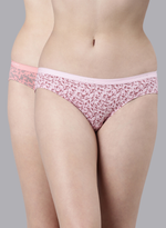 Faso Women's Cotton Outer Elastic Bikini (Pack of 2)