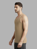 Faso Men's Super Combed Cotton Rib Color Vest Pack of 2