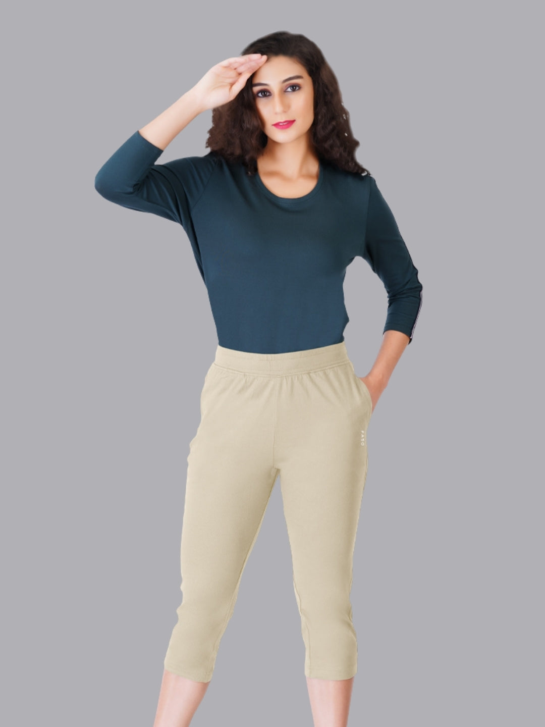 Faso Women's Cotton Capri Pants