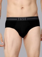 Faso Men's Cotton Outer Elastic Brief(Pack of 2)