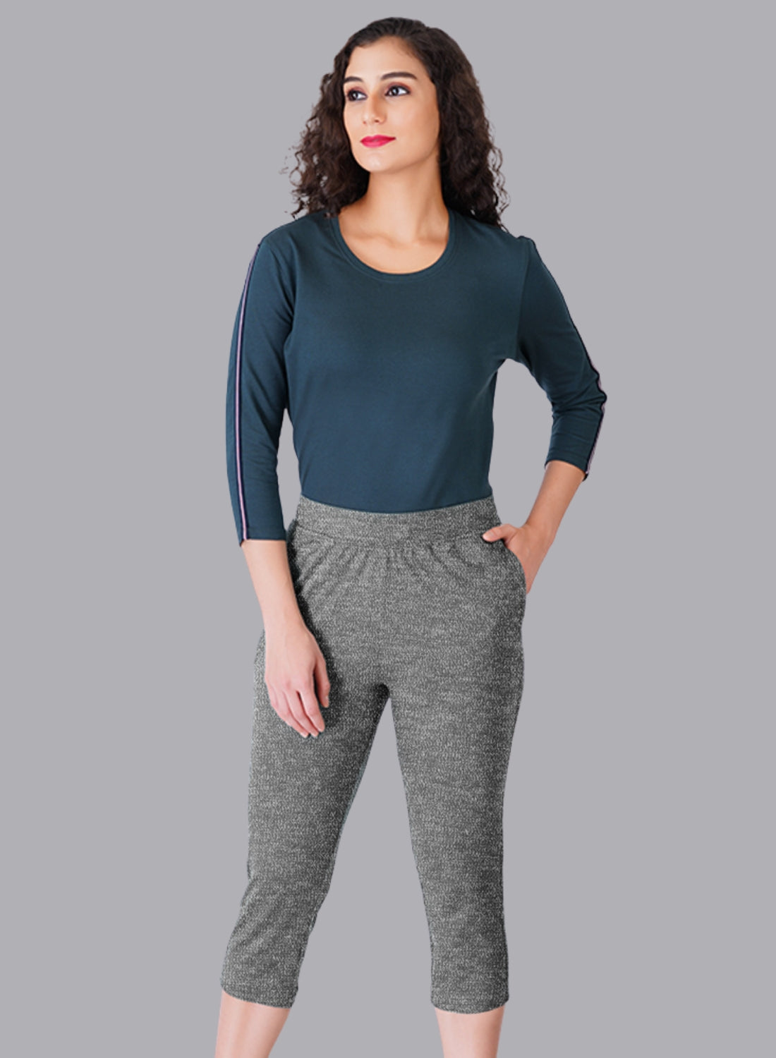 Faso Women's Cotton Loungewear Capri