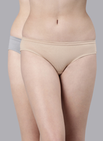 Faso Women's Cotton Inner Elastic Bikini (Pack of 2)