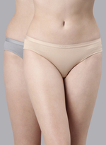 Faso Women's Cotton Outer Elastic Bikini (Pack of 2)