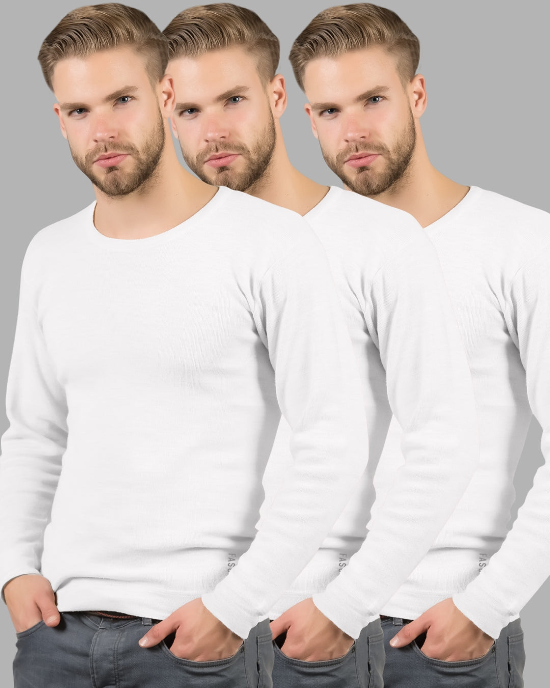 FASO Men's Cotton T-shirtPack of 3