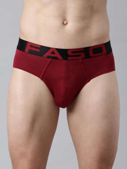 Faso Maroon Brief For Men