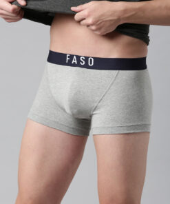 Faso Grey Melange Trunks For Men