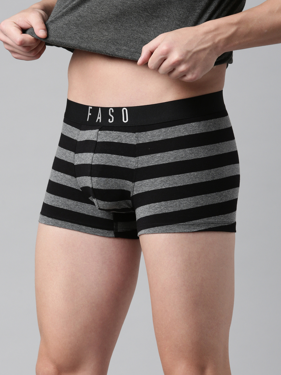 FASO Sporty Multicolor Stripes Cotton Trunk - FS2007