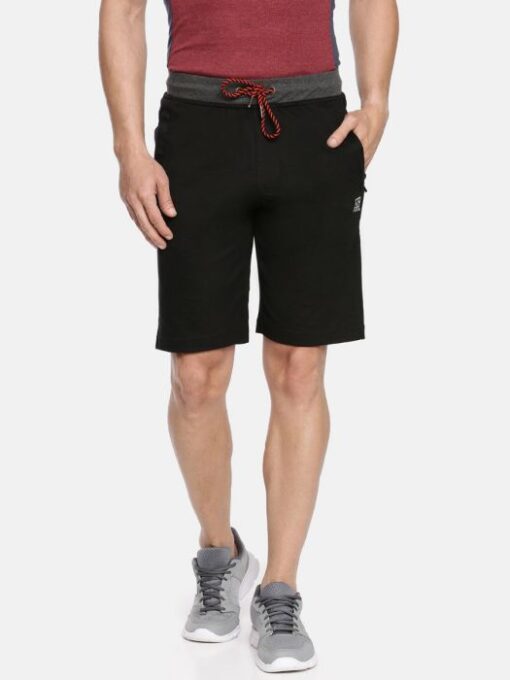 FASO Cotton Black Shorts for Men - Sports & Athleisure wear