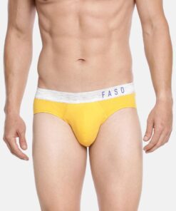 Shop FASO Cotton Innerwear for Men Online - Yellow Color