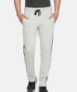 FASO White Color Cotton Trackpants for Men