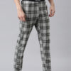 Faso Grey Checkered Lounge Pant For Men