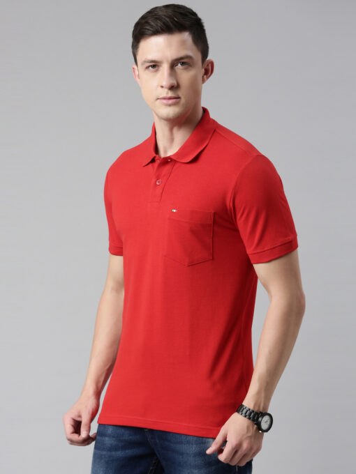 Faso Red Polo Tshirt For Men