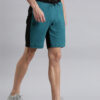 Faso Teal Athleisure Shorts For Men