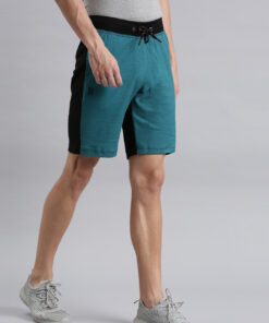 Faso Teal Athleisure Shorts For Men