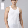 Faso Pack Of 3 Sleeveless White Vest For Men