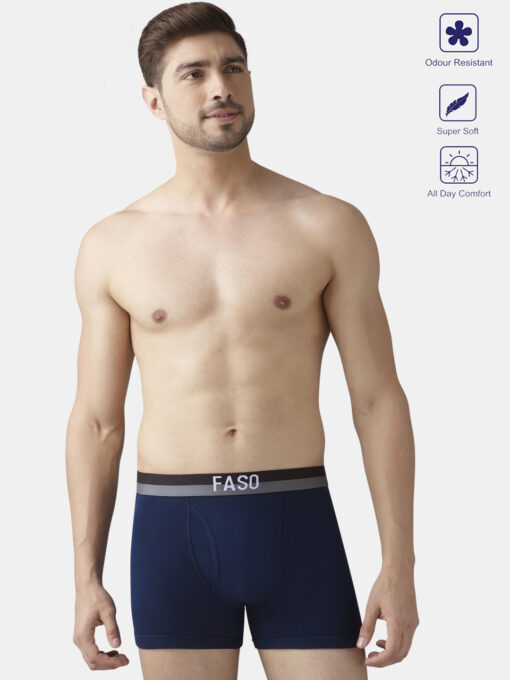 Blue Cotton Trunks Men's