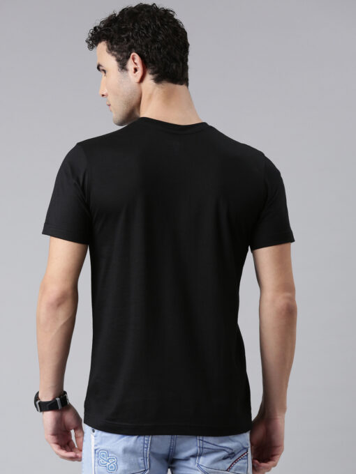 Plain V-Neck T-shirt, Black