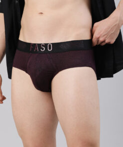 Buy FASO Black Solid Organic Cotton Regular Fit Men's Briefs - Pack of 2
