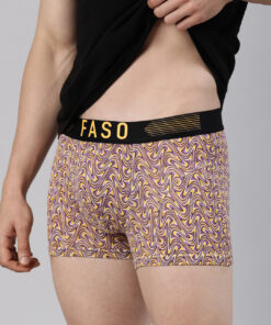 Buy F A S O 100% Organic Cotton Trunk for Men, Trendy Soft Stretch Fabric  Innerwear, Outer Elastic Twin Layered Underwear for Mens, Solid  Ultra-Light Regular Fit Trunks
