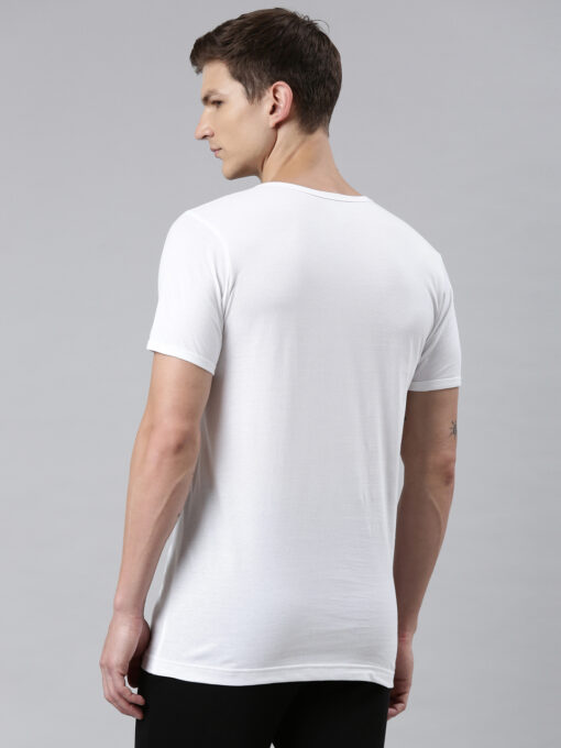 Faso Pack Of 2 White Half Sleeves Vest For Men