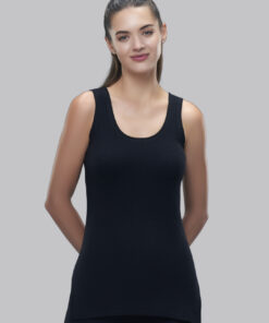 faso women ultra-soft black thermal tank top