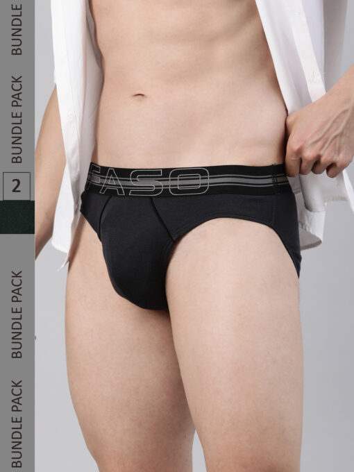 FASO Cotton Solid Brief with ultrasoft waistband-FA1503