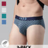 printed cotton briefs pack of 3