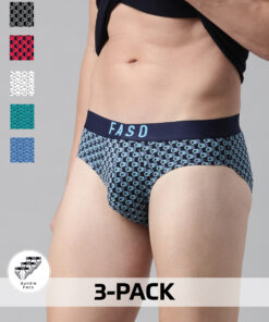 printed cotton briefs pack of 3