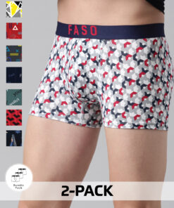 Buy F A S O 100% Organic Cotton Trunk for Men, Trendy Soft Stretch Fabric  Innerwear, Outer Elastic Twin Layered Underwear for Mens, Printed  Ultra-Light Regular Fit Trunks