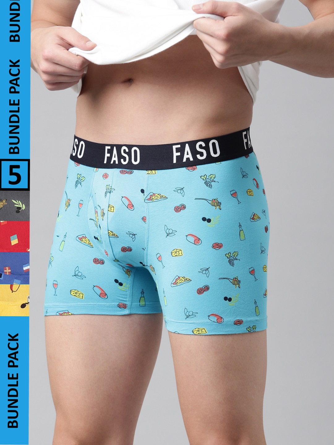 FASO Trendy Multicolor Cotton Trunk - FA2023 Assorted (PACK OF 5