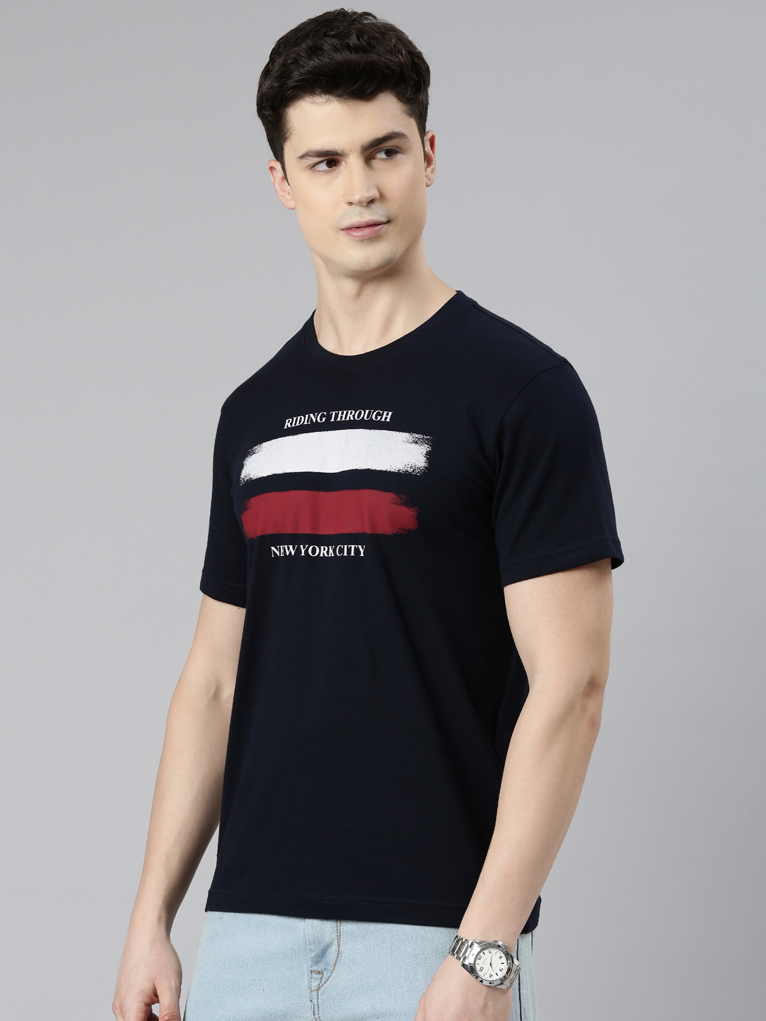 Classic Appeal Typography Printed Crew Neck T-Shirt–SA3500-SQ - FASO